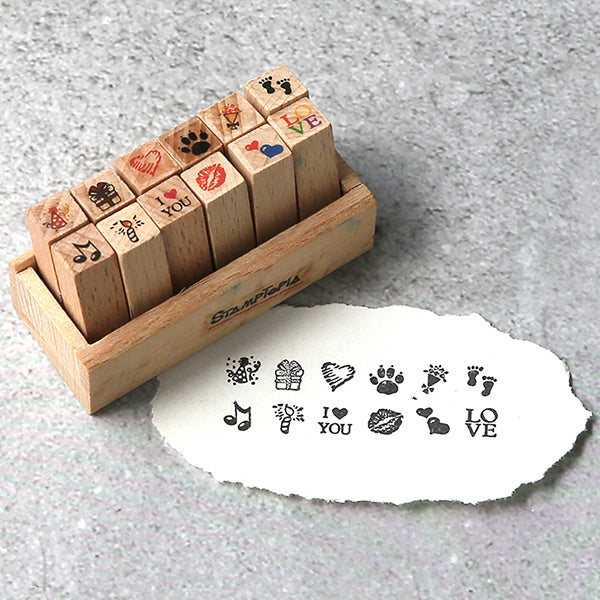 1 Box of Journal Wooden Stamps DIY Diary Stamps Scrapbook Stamps Small  Journaling Stamps 