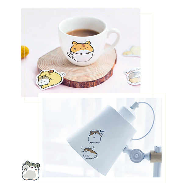 Kawaii Hamster Paper Stickers 45 Pcs — A Lot Mall