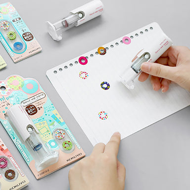 KOKUYO One-Patch Donut Seal Stamp Punched Hole Reinforcer and Sticker — A  Lot Mall