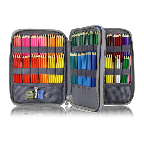 500 Slots Colored Pencil Case Organizer With Zipper Large Capacity