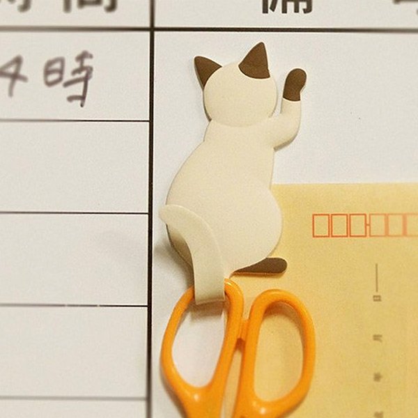 KIHOUT Clearance Strong Magnetic Hook Japanese Creative Cartoon Cat Tail  Refrigerator Stick Hook