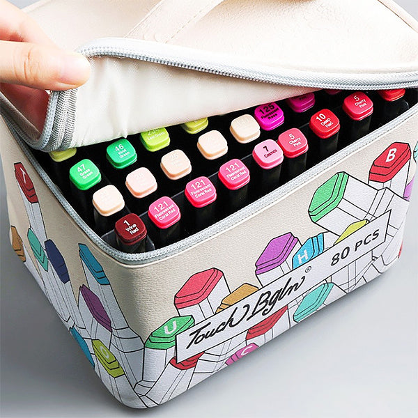 3 Layers Pencil Case For School Student Bag Marker Storage Colored