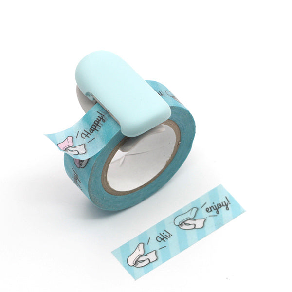 Washi Tape Dispenser Tape Cutter Mini Handheld Masking Tape Dispensers DIY  Handmade Tools, Green Blue Pink Black