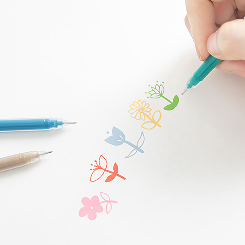 Set of 5 Morandi Coloured Gel Pens – Coral & Ink