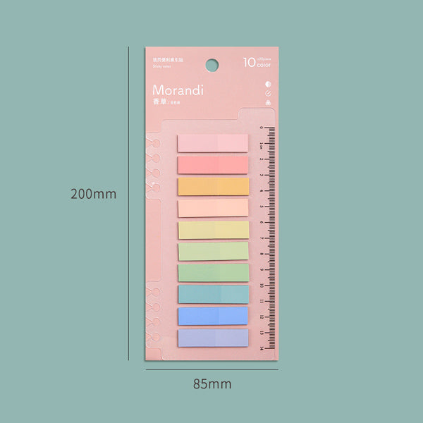 Bookmark Ruler Insert with Round Sticky Notes