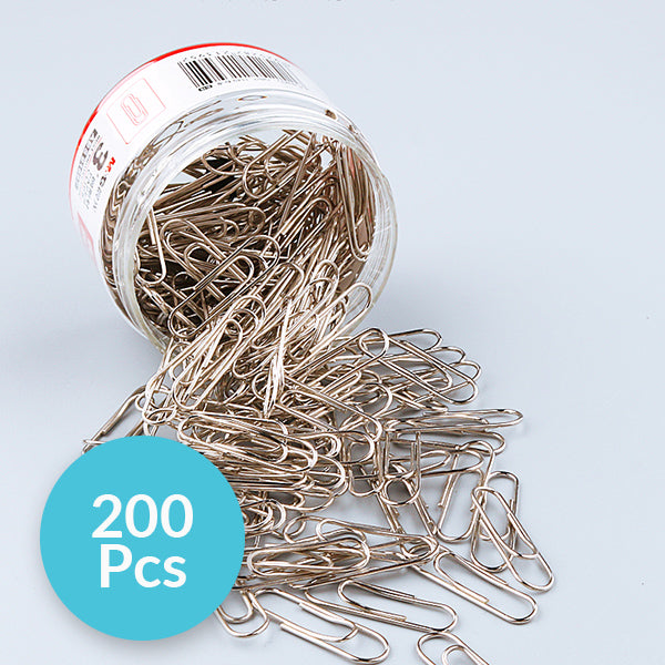 Officemate Small #3 Size Paper Clips, Silver, 200 in Pack (97219