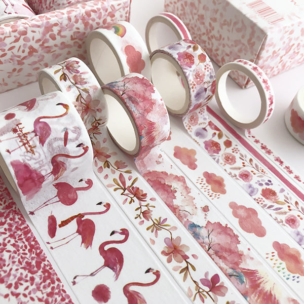 24 Rolls Washi Tape Set,Flower Multi-Pattern Washi Tape Decorative