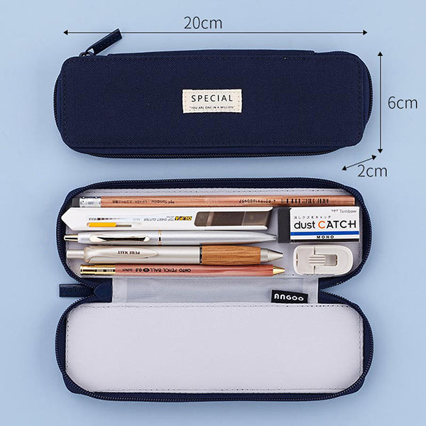 Pastel Zippered Simplest Slim Pencil Case