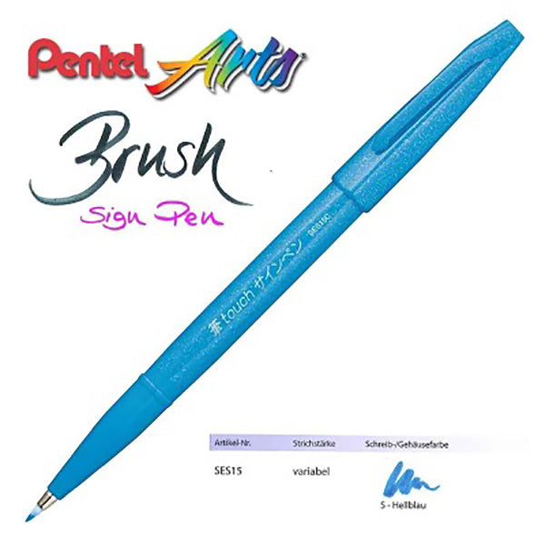 Pentel Fude Touch Brush Sign Pen - 12 Color Set - Japanese Kawaii