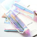 Rainbow Holographic Transparent Pencil Case