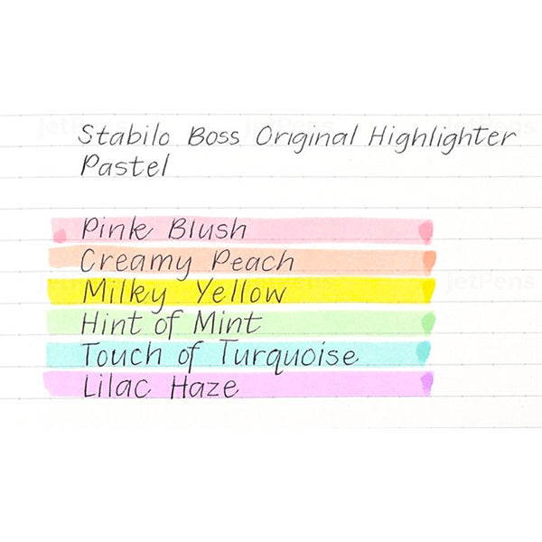  Stabilo Boss Original Highlighter - Pastel - 6 Color Set