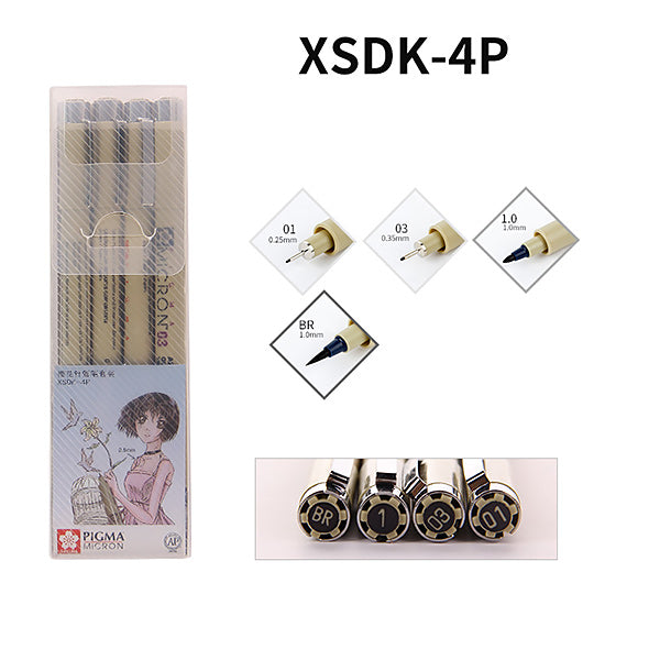 Sakura Pigma Micron PN Set Multi-colour Art Craft Kit Pack of 8