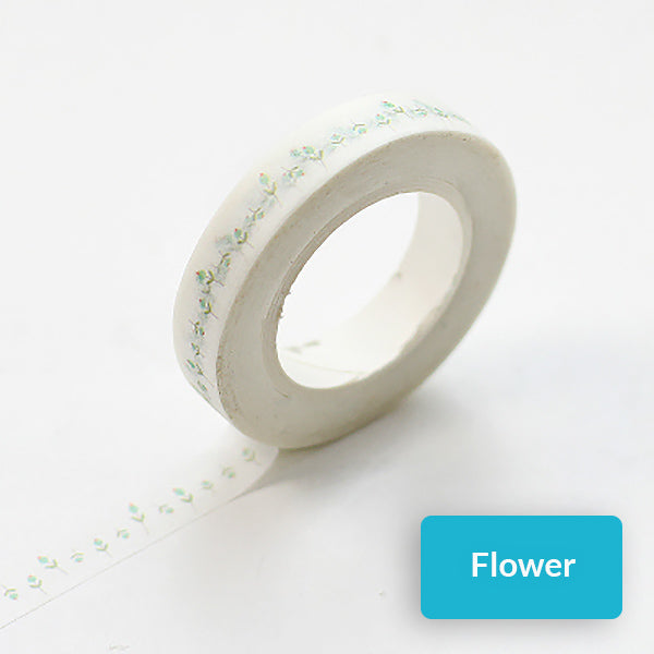 White Floral Washi Tape – Maple Layne Market