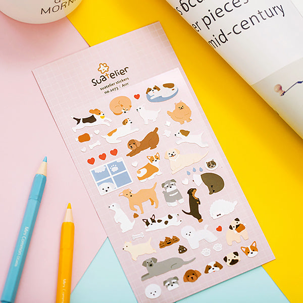 Suatelier Cartoon Dog and Cat Stickers — A Lot Mall