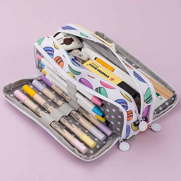 Creative Double Face Pencil Bag Pen Case Special Macaron Color