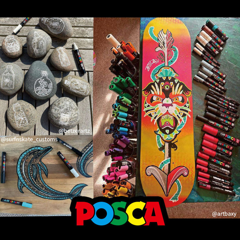 POSCA Paint Marker Medium 8 Color Set Mono Tone - Wet Paint Artists'  Materials and Framing