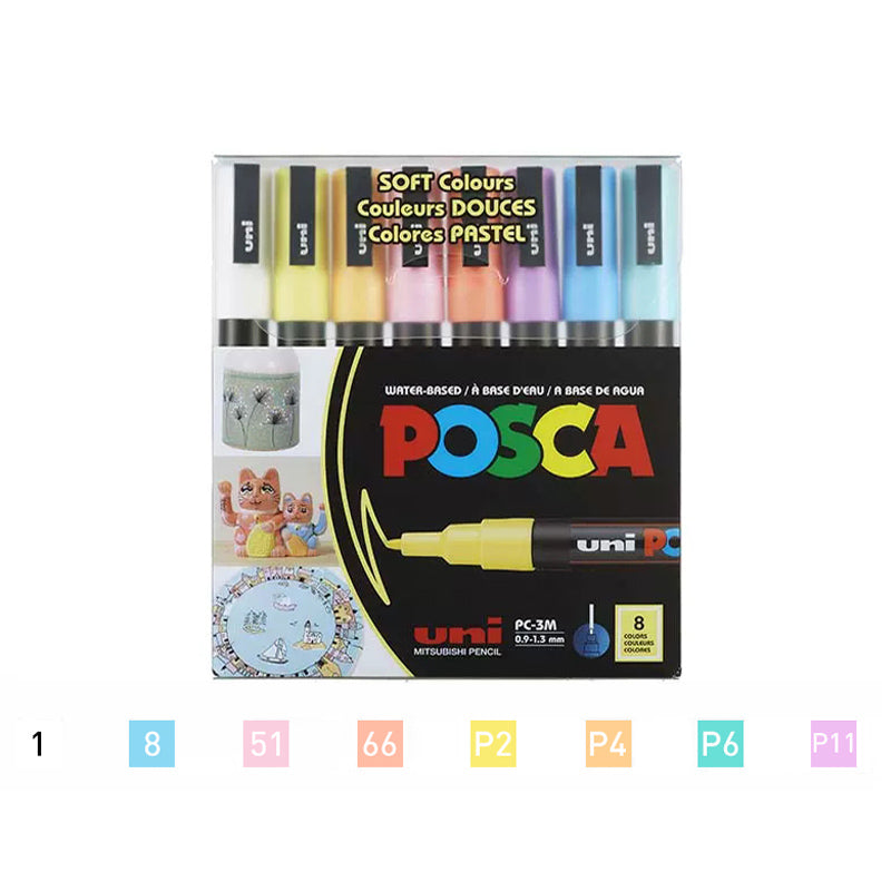 Uni POSCA PC-5M 7 Colores Pasteles