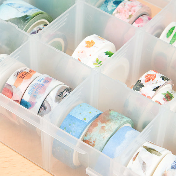 Outus Washi Tape Organizer Sticker Storage Bead Organizer Crafts Box  Organizer, 15 Compartments, Clear,  price tracker / tracking,   price history charts,  price watches,  price drop alerts