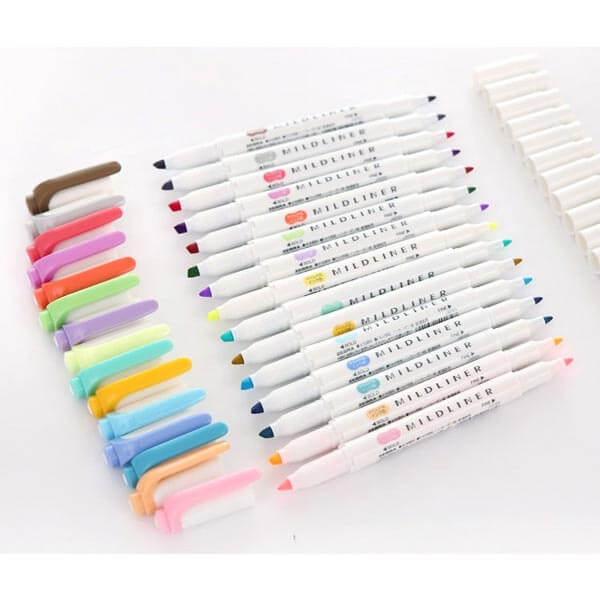 Zebra Mildliner Highlighter Pens - 5 Color Set