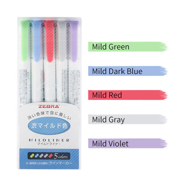 Zebra Mildliner Double-Sided Highlighter Pen Choose from 35 colors