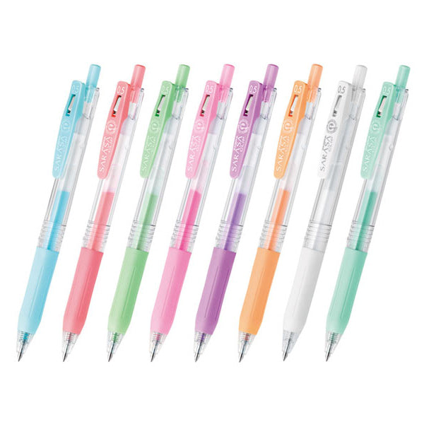 Zebra Sarasa Milk Color Clip Retractable Gel Pen 0.5mm Set — A Lot Mall